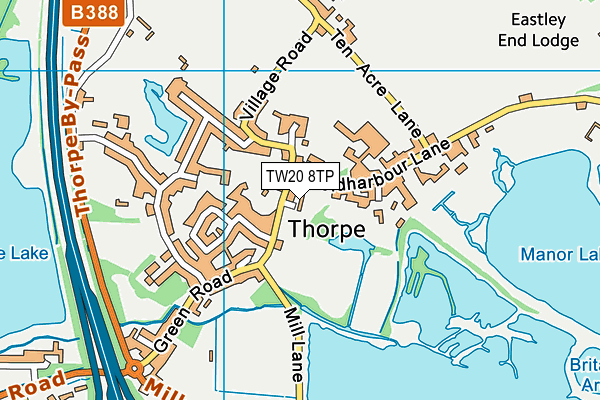 TW20 8TP map - OS VectorMap District (Ordnance Survey)