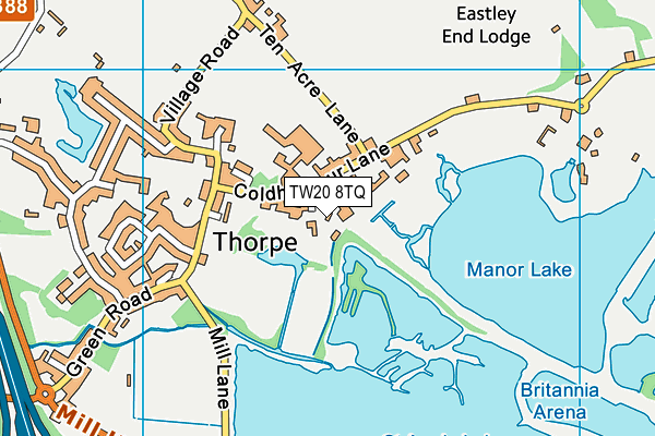 TW20 8TQ map - OS VectorMap District (Ordnance Survey)