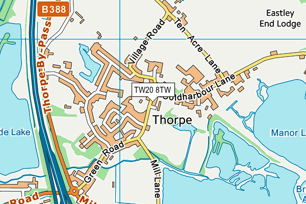 TW20 8TW map - OS VectorMap District (Ordnance Survey)