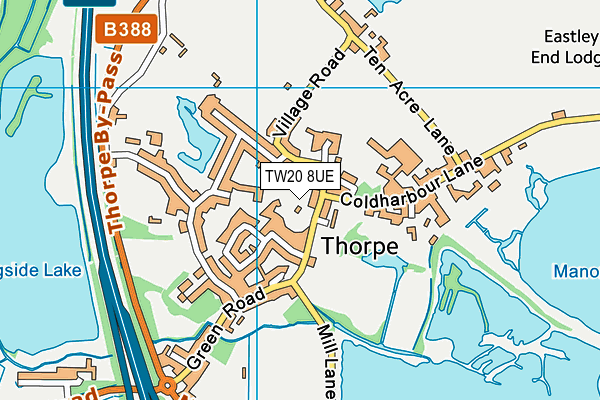 TW20 8UE map - OS VectorMap District (Ordnance Survey)