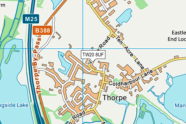 TW20 8UF map - OS VectorMap District (Ordnance Survey)