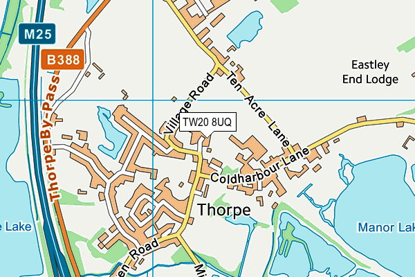 TW20 8UQ map - OS VectorMap District (Ordnance Survey)