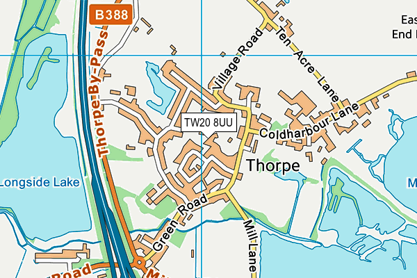 TW20 8UU map - OS VectorMap District (Ordnance Survey)