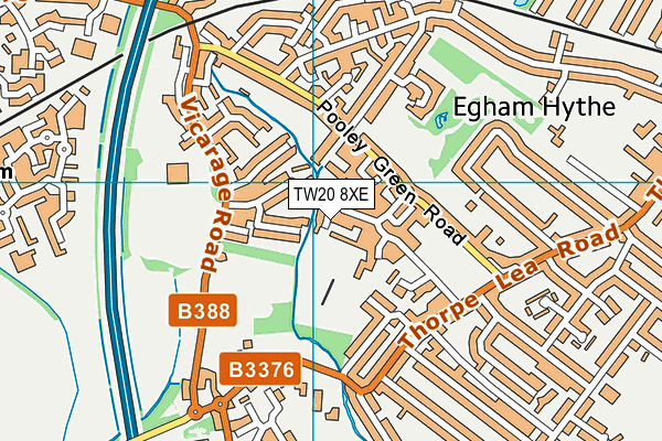 TW20 8XE map - OS VectorMap District (Ordnance Survey)