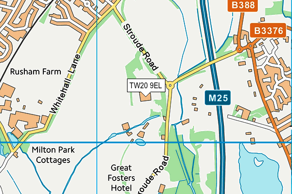 TW20 9EL map - OS VectorMap District (Ordnance Survey)