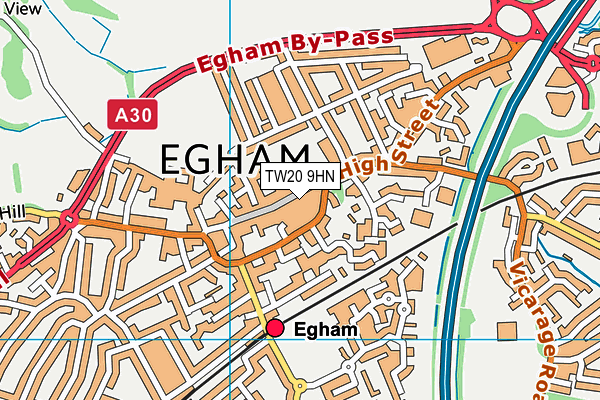 Eactiv Health Lounge (Egham) map (TW20 9HN) - OS VectorMap District (Ordnance Survey)