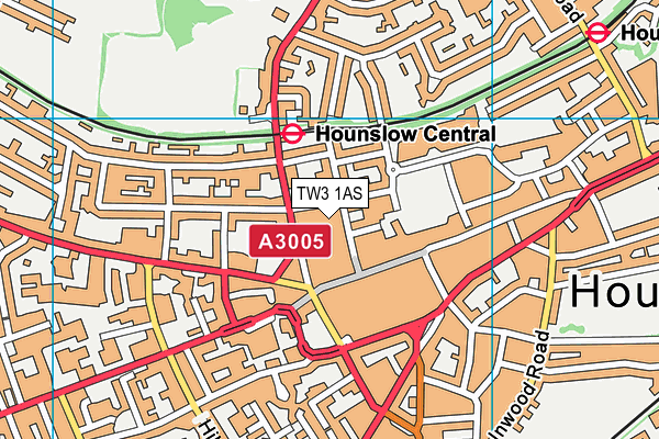 TW3 1AS map - OS VectorMap District (Ordnance Survey)