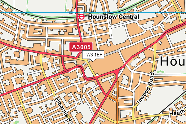 TW3 1EF map - OS VectorMap District (Ordnance Survey)