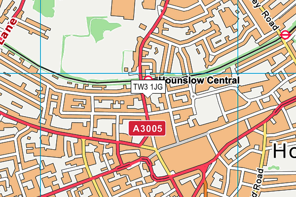 TW3 1JG map - OS VectorMap District (Ordnance Survey)