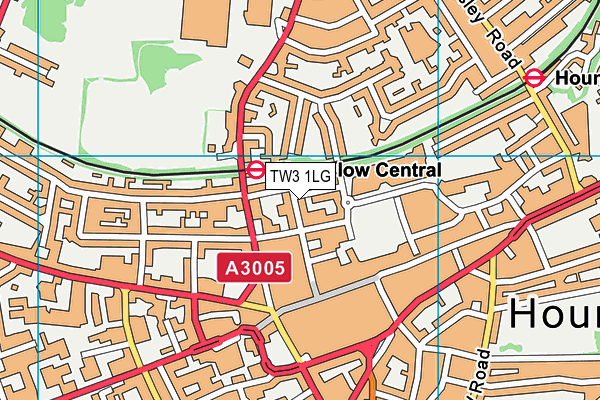 TW3 1LG map - OS VectorMap District (Ordnance Survey)