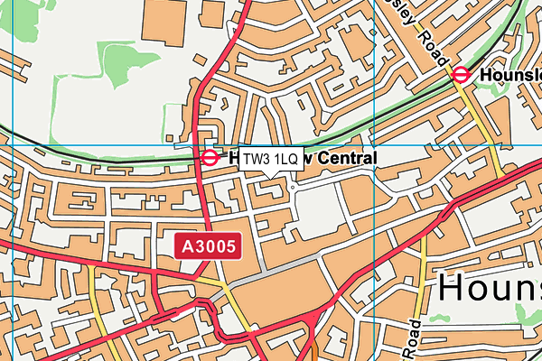 TW3 1LQ map - OS VectorMap District (Ordnance Survey)