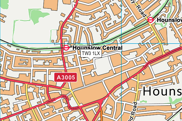 TW3 1LX map - OS VectorMap District (Ordnance Survey)