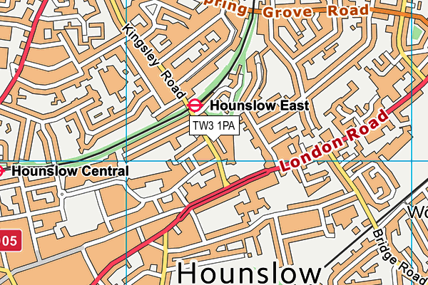 TW3 1PA map - OS VectorMap District (Ordnance Survey)