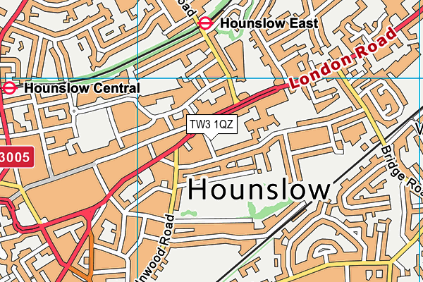 Hounslow Town Primary School map (TW3 1QZ) - OS VectorMap District (Ordnance Survey)