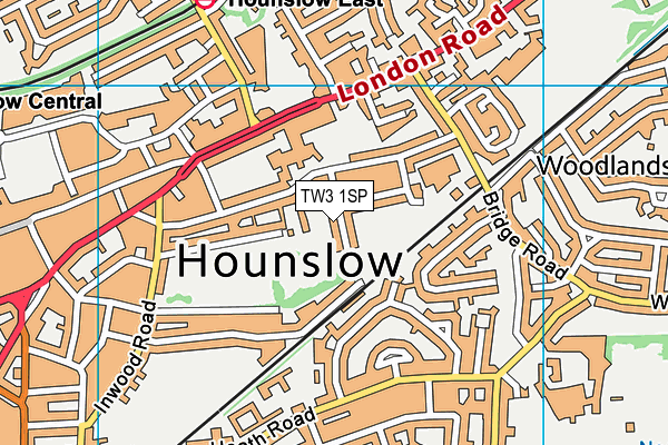 TW3 1SP map - OS VectorMap District (Ordnance Survey)