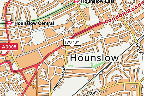 TW3 1SY map - OS VectorMap District (Ordnance Survey)