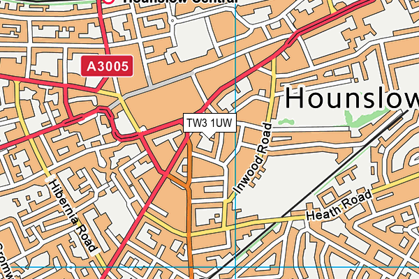TW3 1UW map - OS VectorMap District (Ordnance Survey)