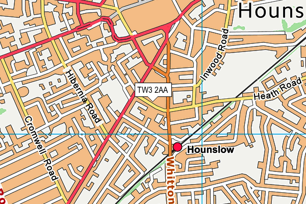 TW3 2AA map - OS VectorMap District (Ordnance Survey)