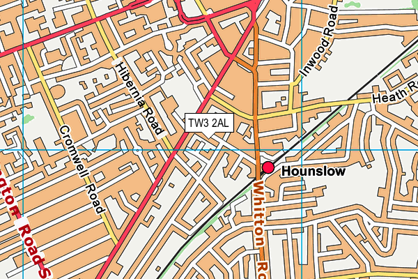 TW3 2AL map - OS VectorMap District (Ordnance Survey)