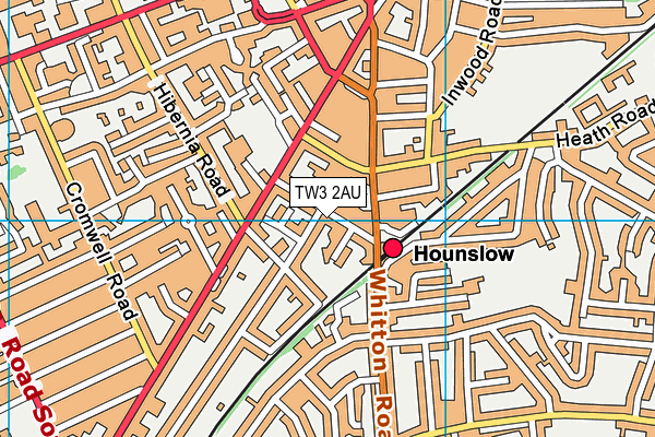 TW3 2AU map - OS VectorMap District (Ordnance Survey)