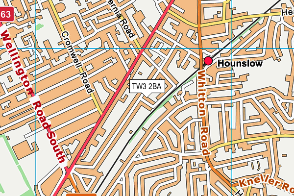TW3 2BA map - OS VectorMap District (Ordnance Survey)