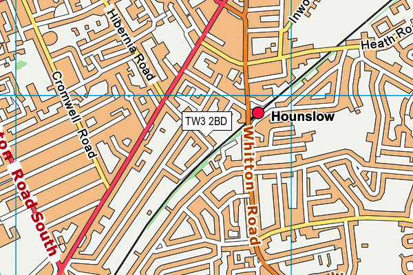 TW3 2BD map - OS VectorMap District (Ordnance Survey)