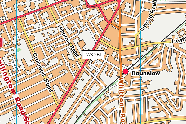 TW3 2BT map - OS VectorMap District (Ordnance Survey)