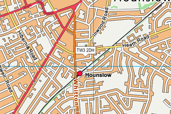 TW3 2DH map - OS VectorMap District (Ordnance Survey)