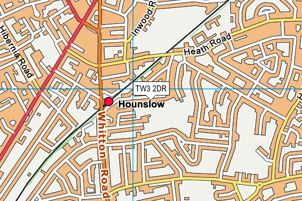 TW3 2DR map - OS VectorMap District (Ordnance Survey)