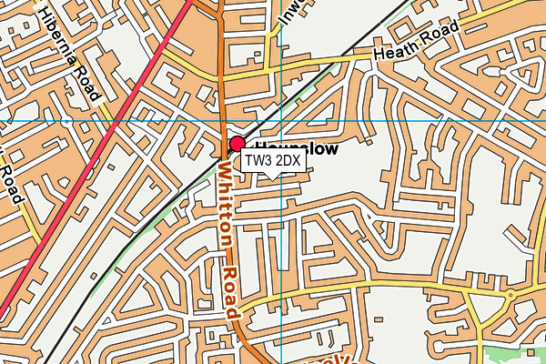 TW3 2DX map - OS VectorMap District (Ordnance Survey)