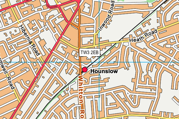 TW3 2EB map - OS VectorMap District (Ordnance Survey)
