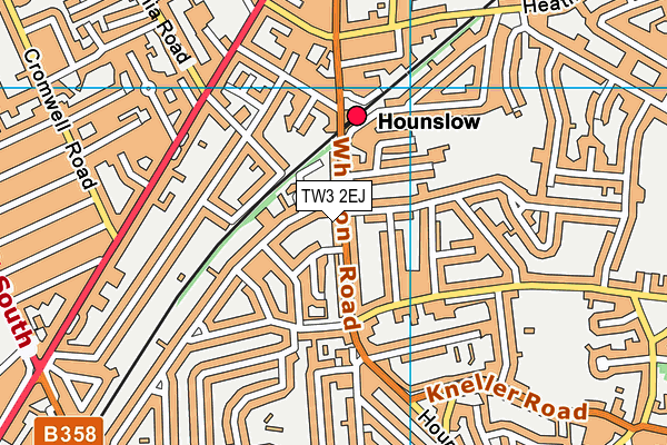 TW3 2EJ map - OS VectorMap District (Ordnance Survey)