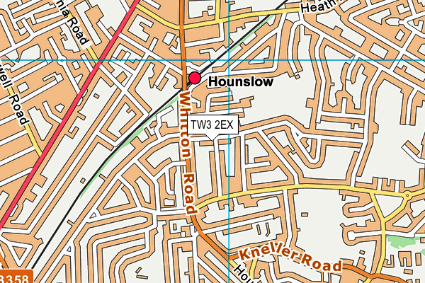 TW3 2EX map - OS VectorMap District (Ordnance Survey)
