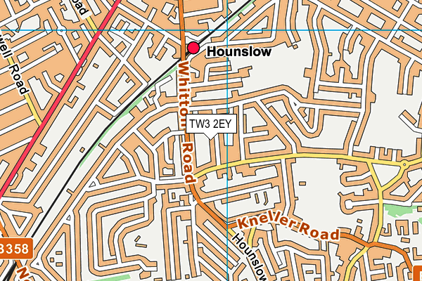 TW3 2EY map - OS VectorMap District (Ordnance Survey)