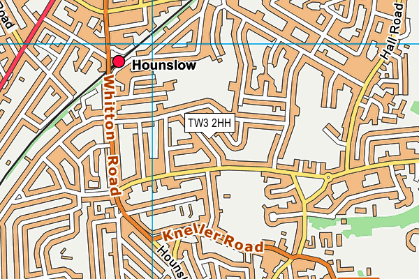 TW3 2HH map - OS VectorMap District (Ordnance Survey)
