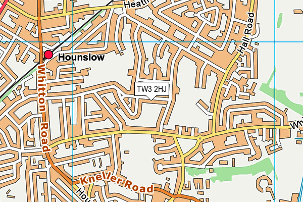 TW3 2HJ map - OS VectorMap District (Ordnance Survey)