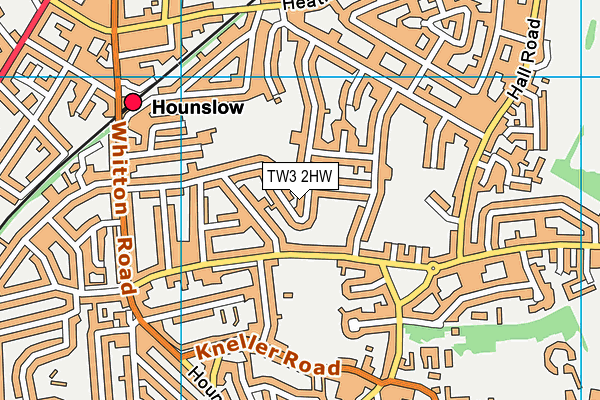 TW3 2HW map - OS VectorMap District (Ordnance Survey)