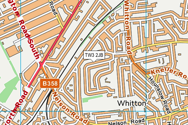 TW3 2JB map - OS VectorMap District (Ordnance Survey)