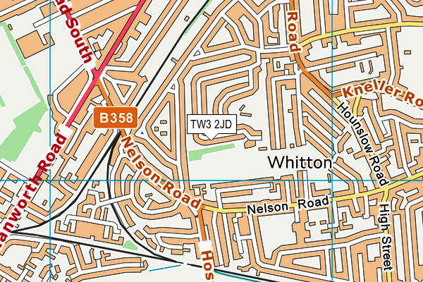 TW3 2JD map - OS VectorMap District (Ordnance Survey)