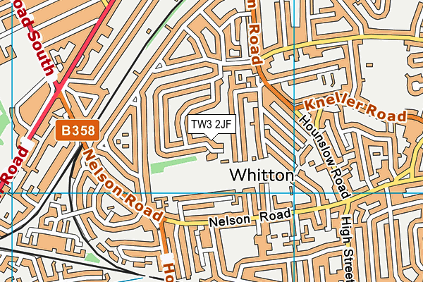 TW3 2JF map - OS VectorMap District (Ordnance Survey)