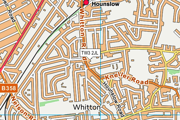 TW3 2JL map - OS VectorMap District (Ordnance Survey)