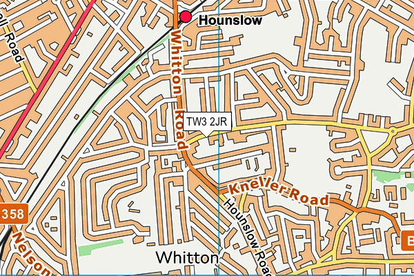 TW3 2JR map - OS VectorMap District (Ordnance Survey)