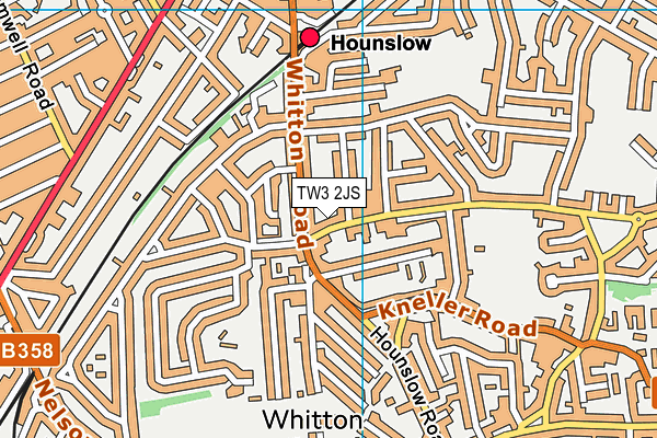 TW3 2JS map - OS VectorMap District (Ordnance Survey)