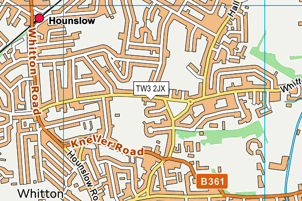 TW3 2JX map - OS VectorMap District (Ordnance Survey)
