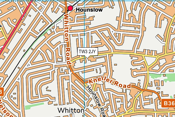 TW3 2JY map - OS VectorMap District (Ordnance Survey)