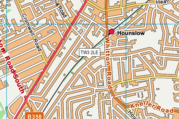 TW3 2LE map - OS VectorMap District (Ordnance Survey)
