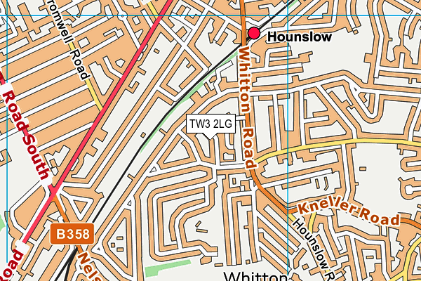 TW3 2LG map - OS VectorMap District (Ordnance Survey)