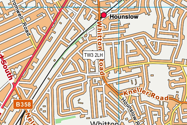 TW3 2LH map - OS VectorMap District (Ordnance Survey)
