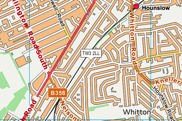 TW3 2LL map - OS VectorMap District (Ordnance Survey)