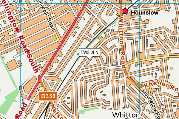 TW3 2LN map - OS VectorMap District (Ordnance Survey)